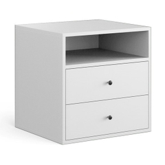 JESSIE, Tủ đầu giường 2 ngăn kéo, TAB_046, 54x48x54cm, Nội thất Nhà trên cao