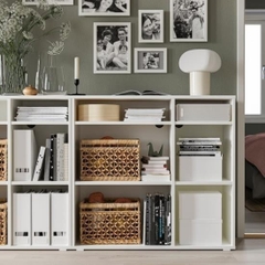 SOSA, Kệ sách ngang 3 tầng, DSH_084, 286x37x90cm, Nội thất Nhà trên cao