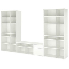 SOSA, COMBO Kệ tivi kết hợp bộ đôi kệ để đồ 6 tầng, CAB_239, 330x37x200cm, Nội thất Nhà trên cao