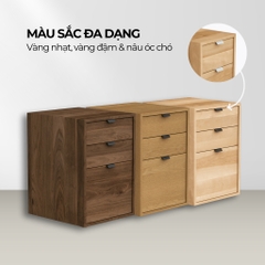 OWEN, Tủ văn phòng - tủ hồ sơ nhỏ gọn tiện dụng 3 ngăn, FCA_001, 46x51x66cm, Nội thất Nhà trên cao