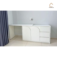 ZEN, Bàn trang điểm thông minh kết hợp tủ lưu trữ bo góc tinh tế, DRE_011, Nội thất Hoàng Giang