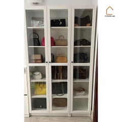 JAK, Kệ sách 6 tầng cửa kính, DSH_046, 80x30x202cm, Nội thất Nhà trên cao