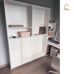 JAK, Kệ sách 6 tầng cửa cổ điển, DSH_048, 80x30x202cm, Nội thất Nhà trên cao