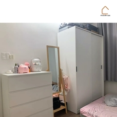 WINDEE, Tủ quần áo 2 cửa lùa, WAR_064, 135x59x200cm, tủ đựng quần áo Nhà trên cao