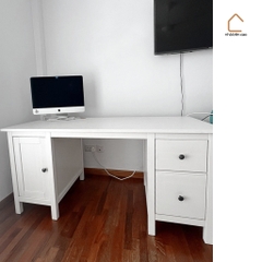 LUMI, Bàn làm việc, bàn học 2 bên tủ, DES_018, 155x65x75cm, Nội thất Nhà trên cao