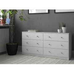 GUIL, Tủ đựng đồ dùng hiện đại 3 tầng 6 ngăn kéo, CAB_149, 143x35x68cm, Nội thất Nhà trên cao