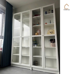 JAK, Combo 2 kệ sách 6 tầng cửa kính,, DSH_057, 160x32x202cm, Nội thất Nhà trên cao