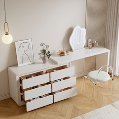 EVE, Bàn làm việc kết hợp bàn trang điểm 6 hộc, DRE_003, 120x40x75, Nội thất Nhà Trên Cao