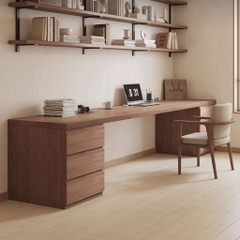 TIARA, Bàn làm việc 6 hộc kéo tiện nghi, DES_027, Chiều dài x 60 x 75 cm, Nội thất Nhà Trên Cao