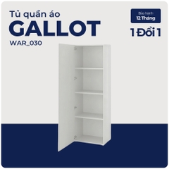 GALLOT, Tủ đựng đồ 4 tầng, WAR_030, 60x42x181cm, Nội thất Nhà trên cao