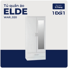 ELDE, Tủ quần áo kèm hộc tủ kéo có gương, WAR_020, 78x52x180cm, Nội thất Nhà trên cao