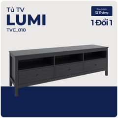 LUMI, Kệ tivi 3 ngăn tủ kéo, TVC_010, 182x46x57cm, Nội thất Nhà trên cao