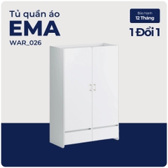 EMA, Tủ quần áo 2 cánh mở, WAR_026, 120x55x180cm, Nội thất Nhà trên cao