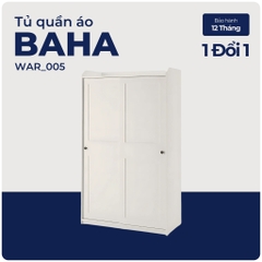 BAHA, Tủ lưu trữ quần áo, WAR_005, 118x55x199cm, Nội thất Nhà trên cao