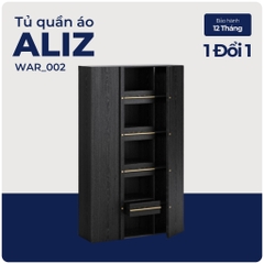 ALIZ, Tủ, Kệ sách, WAR_002, 120x40x200cm, Nội thất Nhà trên cao