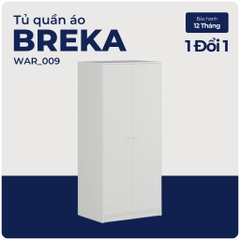 BREKA, Tủ quần áo 2 cửa mở, WAR_009, 79x55x176cm, tủ đựng quần áo Nhà trên cao