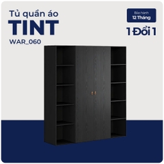 TINT, Tủ quần áo đa năng kèm 2 kệ, WAR_060, 200x55x220cm, tủ đựng quần áo Nhà trên cao