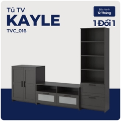 KAYLE, COMBO Kệ tivi kết hợp kệ tủ kệ để đồ, TVC_016, 258x41x190cm, Nội thất Nhà trên cao