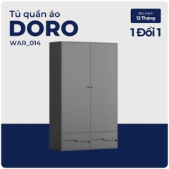 DORO, Tủ quần áo lưu trữ đồ, WAR_014, 120x50x200cm, tủ đựng quần áo Nhà trên cao
