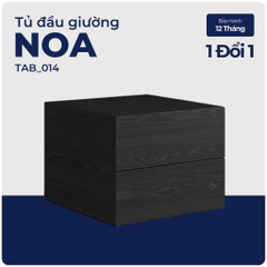 NOA, Tủ Tủ đầu giường 2 ngăn kéo cở nhỏ, TAB_014, 46x48x36cm, Nội thất Nhà trên cao
