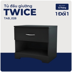 TWICE, Tủ đầu giường tân cổ điển 1 hộc tủ kéo, CAB_028, 57x43x50cm, Nội thất Nhà trên cao