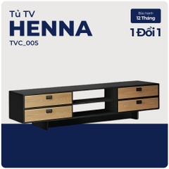 HENNA, Kệ Tivi 4 ngăn kéo hiện đại, TVC_005, 200x40x45cm, Nội thất Nhà trên cao