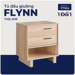 FLYNN, Tủ đầu giường 3 ngăn phong cách Bắc Âu, TAB_008, 57x42x63cm, Nội thất Nhà trên cao