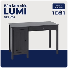 LUMI, Bàn làm việc, bàn học 2 hộc tủ, DES_016, 120x55x75cm, Nội thất Nhà trên cao