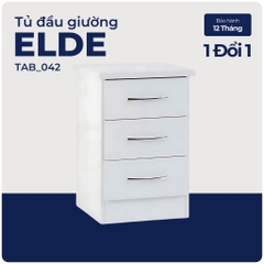 ELDE, Tủ đầu giường 3 ngăn kéo, TAB_042, 40x40x59cm, Nội thất Nhà trên cao