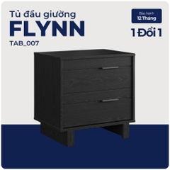 FLYNN, Tủ đầu giường 2 ngăn kéo phong cách Bắc Âu, TAB_007, 57x42x57cm, Nội thất Nhà trên cao
