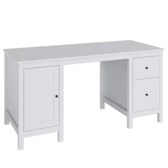LUMI, Bàn làm việc, bàn học 2 bên tủ, DES_018, 155x65x75cm, Nội thất Nhà trên cao
