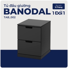 BANODAL, Tủ Tủ đầu giường 2 ngăn kéo, TAB_002, 40x47x53cm, Nội thất Nhà trên cao