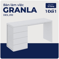 GRANLA, Bàn làm việc, bàn học, 1 bên tủ, DES_010, 150x50x76cm, Nội thất Nhà trên cao