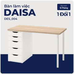DAISA, Bàn làm việc, bàn học 1 tủ ngăn kéo, DES_004, 120x60x73cm, Nội thất Nhà trên cao