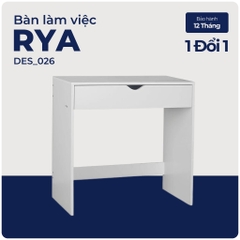 RYA, Bàn làm việc 1 tủ ngăn kéo, DES_026, 75x40x75cm, Nội thất Nhà trên cao
