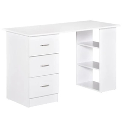 ELDE, Bàn làm việc 3 ngăn tủ kéo kèm kệ sách, DES_022, 120x48x77cm, Nội thất Nhà trên cao