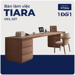 TIARA, Bàn làm việc 6 hộc kéo tiện nghi, DES_027, Chiều dài x 60 x 75 cm, Nội thất Nhà Trên Cao