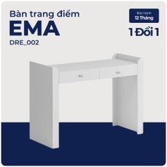 EMA, Bàn trang điểm, bàn làm việc, bàn học 2 ngăn kéo DRE_002, 120x50x86cm, Nội thất Nhà trên cao