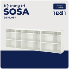 SOSA, Kệ sách ngang 3 tầng, DSH_084, 286x37x90cm, Nội thất Nhà trên cao