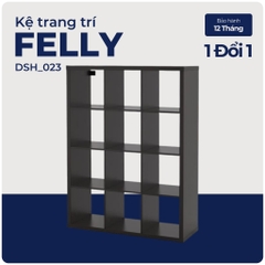 FELLY, Kệ sách 3 x 4,, DSH_023, 109x38x144cm, Nội thất Nhà trên cao