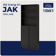 JAK, Kệ sách 6 tầng cửa cổ điển, DSH_048, 80x30x202cm, Nội thất Nhà trên cao