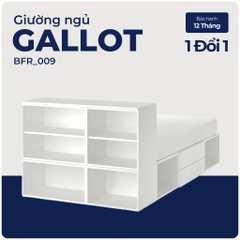 GALLOT, Giường ngủ đa năng kèm Kệ sách, 1m4, BFR_009, 140x244x103cm, Nội thất Nhà trên cao
