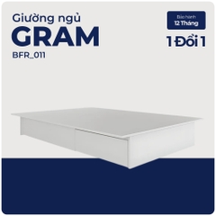 GRAM, Giường ngủ 2 hộc tủ kéo phong cách hiện đại, BFR_011, 204x30cm, Nội thất Nhà trên cao