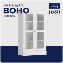 BOHO, Kệ kệ để đồ đồ dùng cửa kính, DSH_005, 81x35x134cm, Nội thất Nhà trên cao