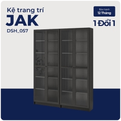 JAK, Combo 2 kệ sách 6 tầng cửa kính,, DSH_057, 160x32x202cm, Nội thất Nhà trên cao