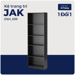 JAK, Kệ sách 5 tầng size nhỏ, DSH_039, 60x28x170cm, Nội thất Nhà trên cao