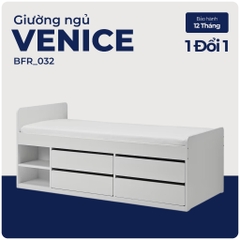 VENICE, Giường ngủ đơn kèm 4 hộc tủ kéo, đặc biệt cho trẻ em, BFR_032, 206x106x60cm, Nội thất Nhà trên cao