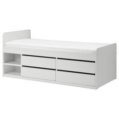 VENICE, Giường ngủ đơn kèm 4 hộc tủ kéo, đặc biệt cho trẻ em, BFR_032, 206x106x60cm, Nội thất Nhà trên cao