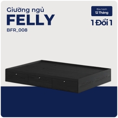 FELLY, Giường ngủ 3 ngăn tủ cánh mở, BFR_008, 203x30cm, Nội thất Nhà trên cao