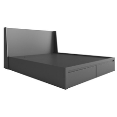 DORO, Giường ngủ 2 hộc tủ hiện đại sang trọng, BFR_004, 205x100cm, Nội thất Nhà trên cao
